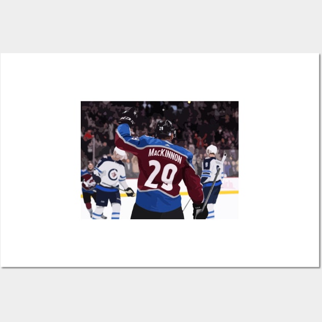 Nathan MacKinnon Jersey Painting Wall Art by gktb